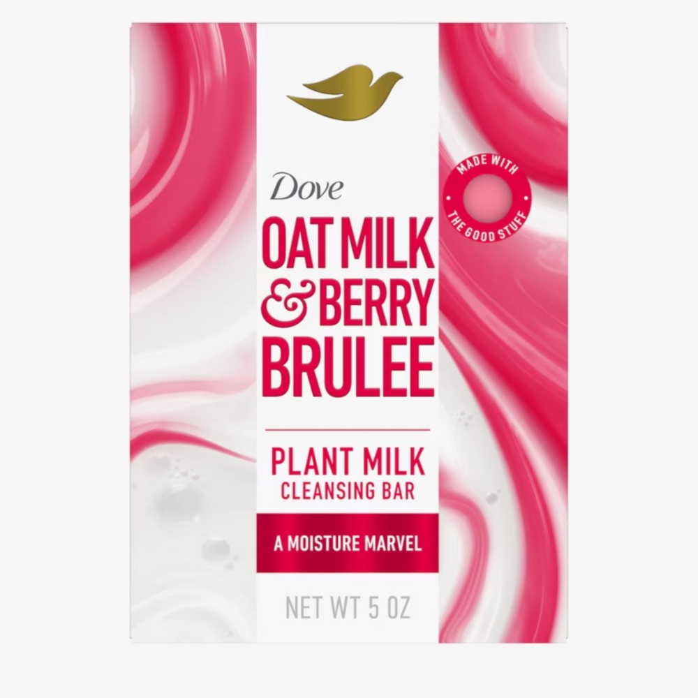 Dove Oat Milk & Berry Brûlée Plant Milk Cleansing Bar 5oz